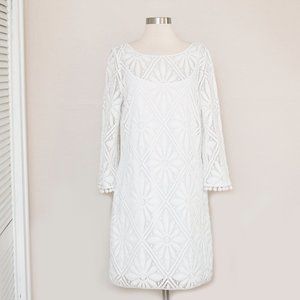 Lilly Pulitzer White Lace Dress - topanga -Large